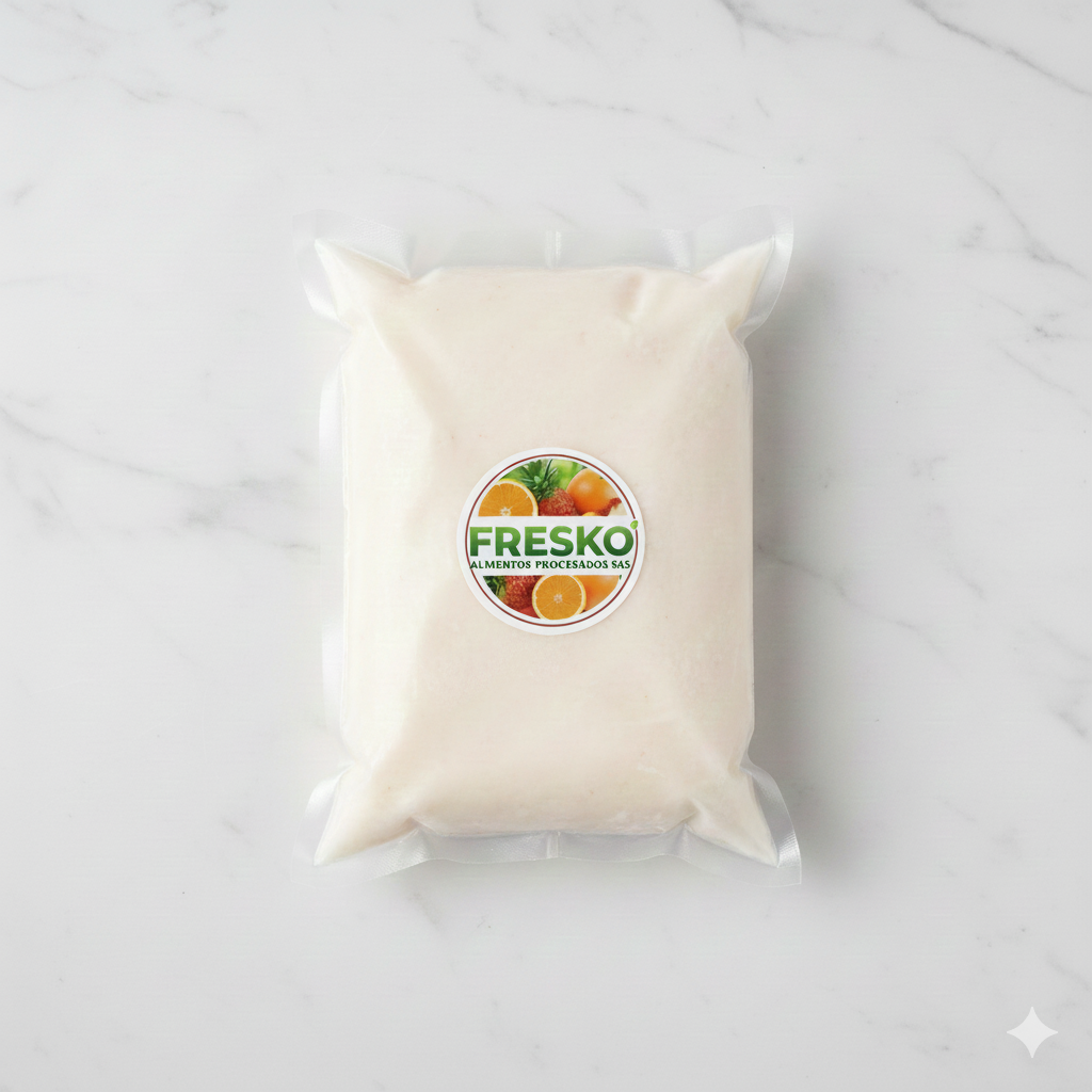 Pulpa de coco natural marca Fresko - presentación para jugos y postres
